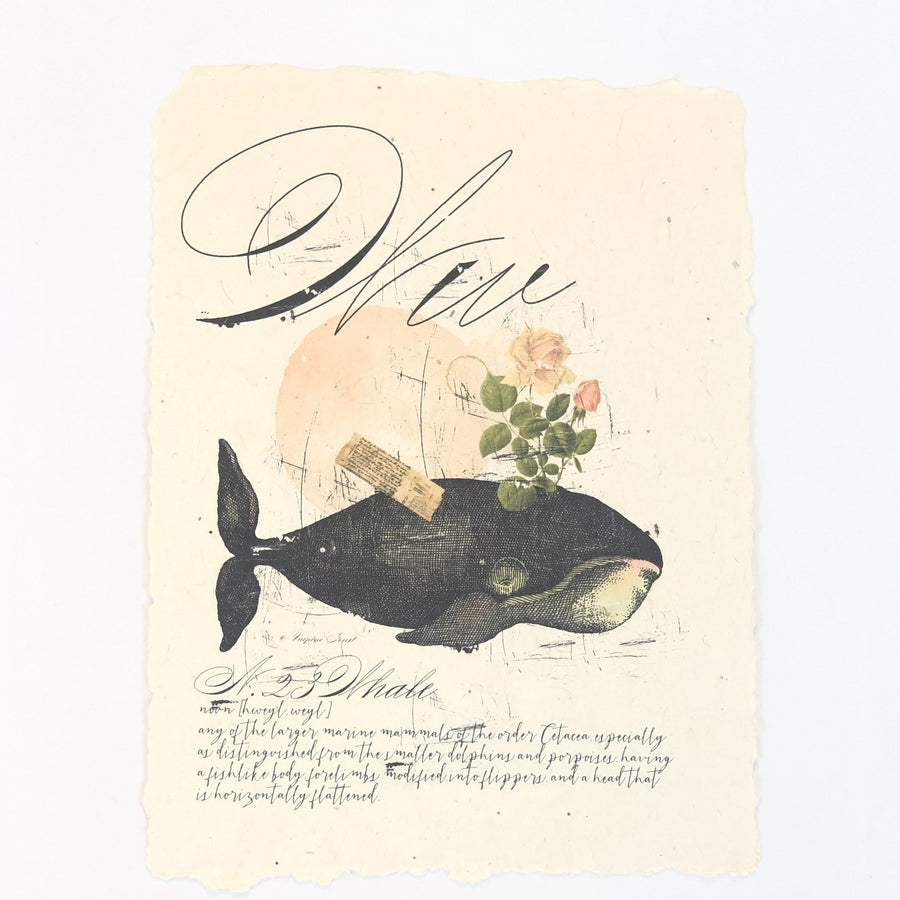 "W" Artisan Alphabet Print