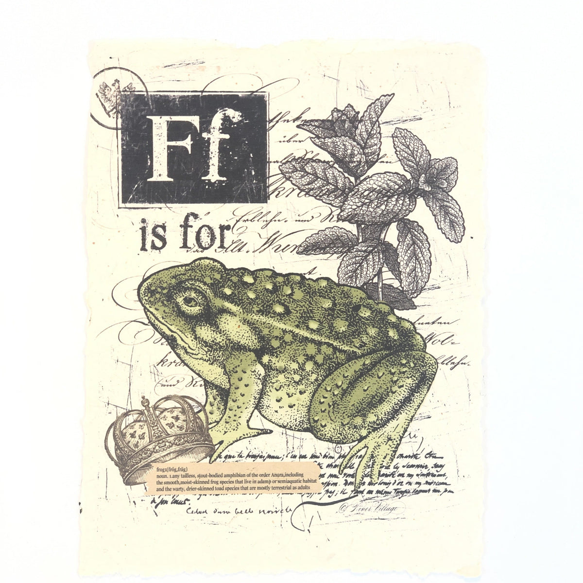 "F" Artisan Alphabet Print