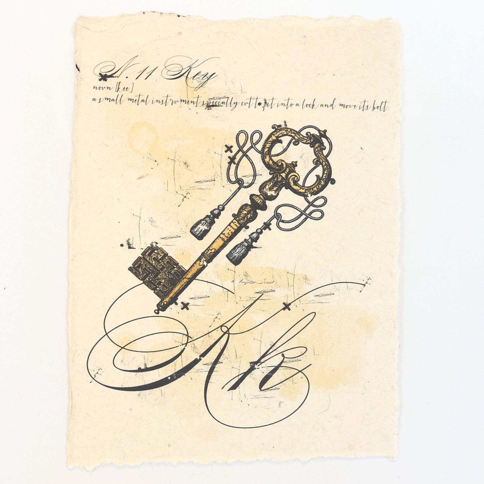 "K" Artisan Alphabet Print