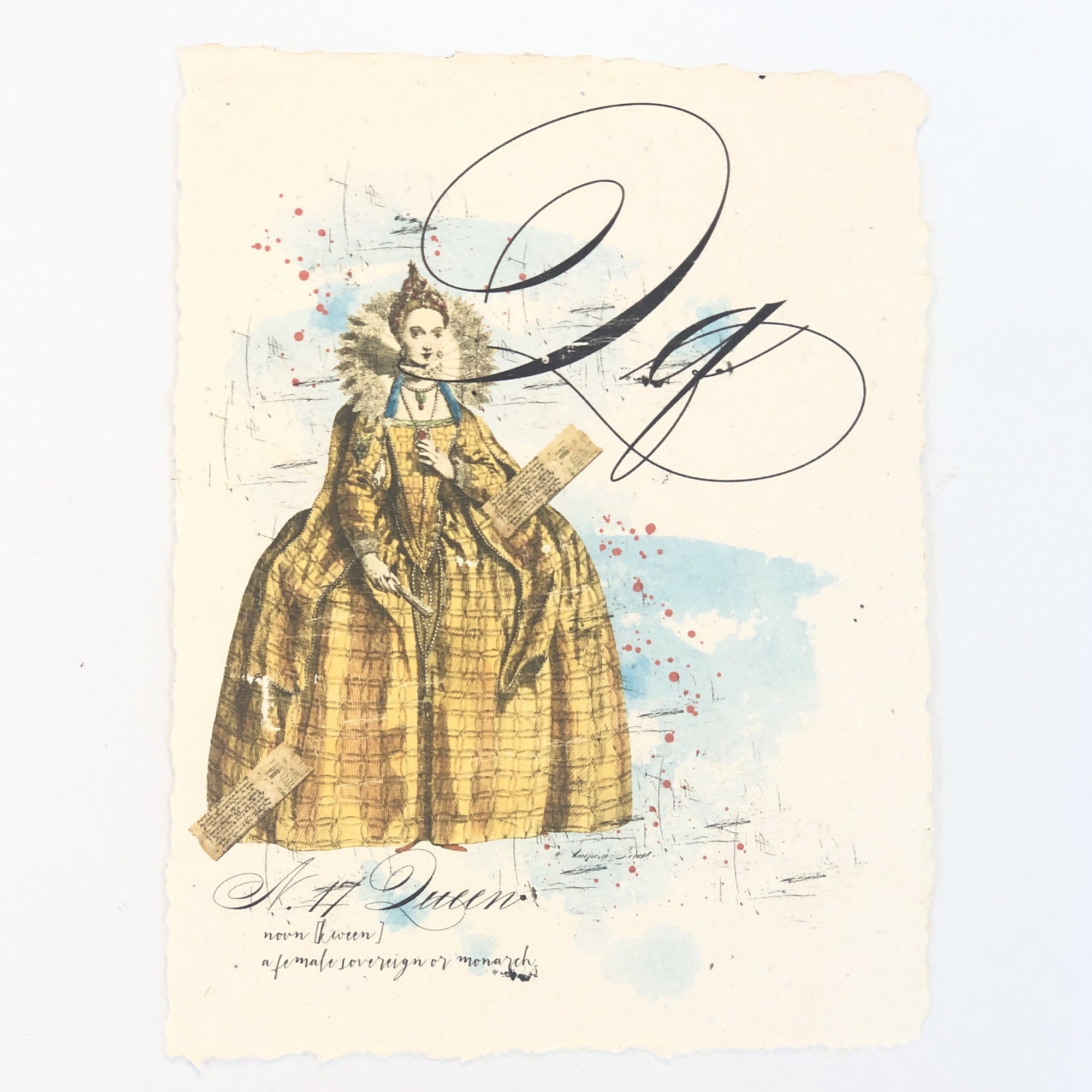 "Q" Artisan Alphabet Print