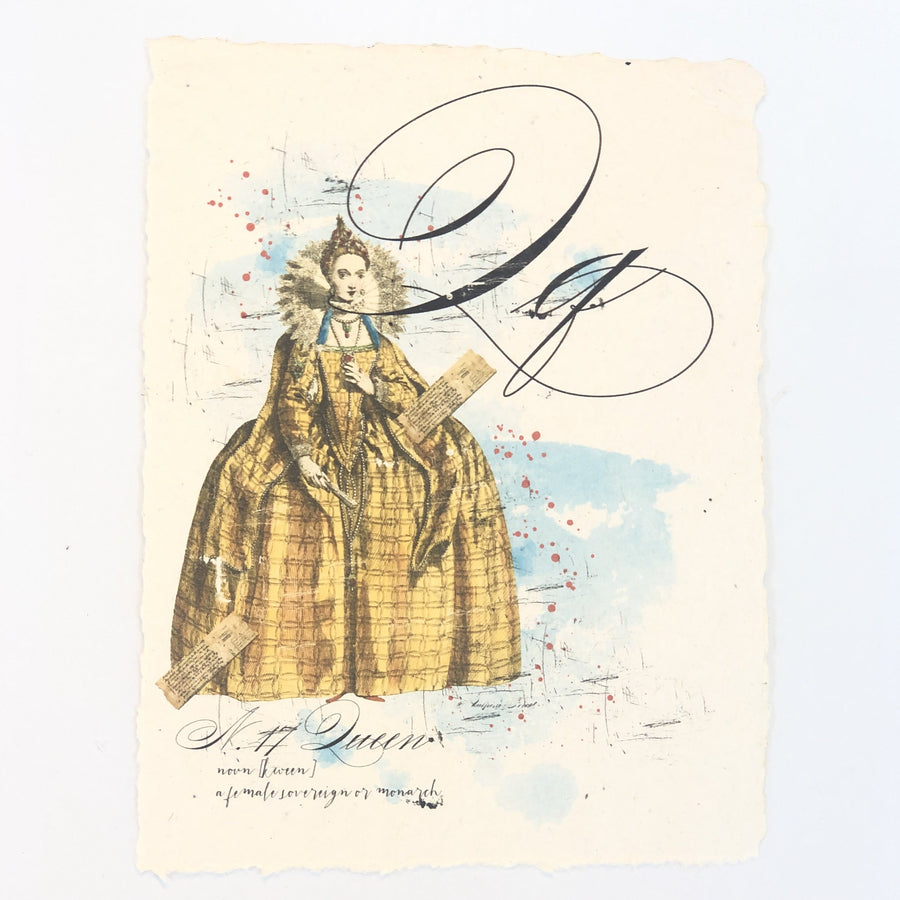 "Q" Artisan Alphabet Print