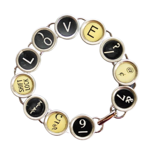 Typewriter Key Bracelet "Love"