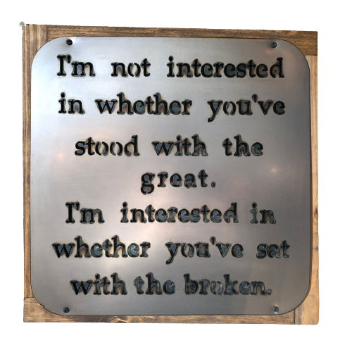 Metal Sign "I'm Not Interested" - framed