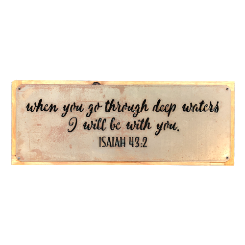 Metal Sign "Deep Waters" 31x12