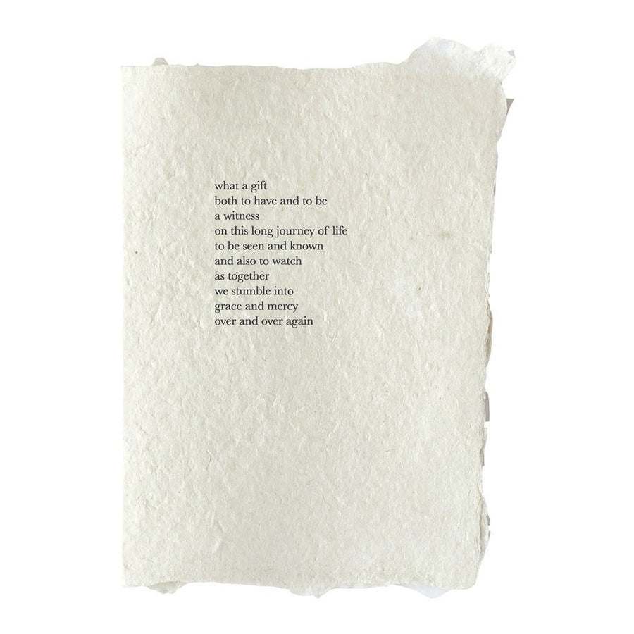 Handmade Paper Card - What a Gift