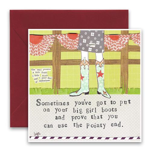 Greeting Card - Big Girl Boots