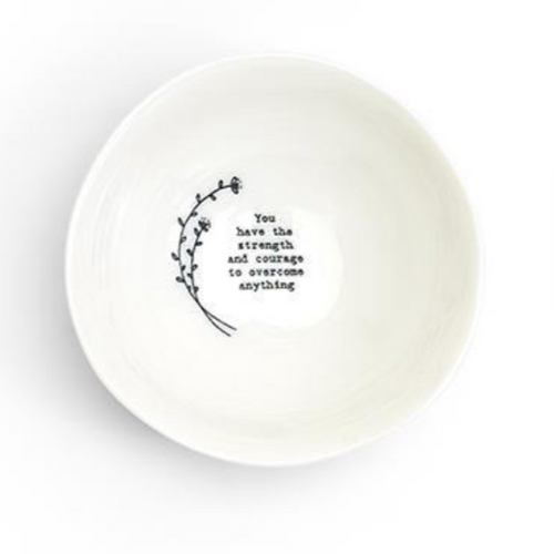 Porcelain Bowl (large) - Strength & Courage