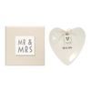 Mr. and Mrs. Porcelain Heart Dish (large)