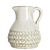 Patterned Pitcher with Handle, white