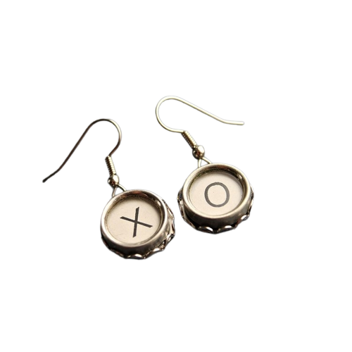 Typewriter Key Earrings