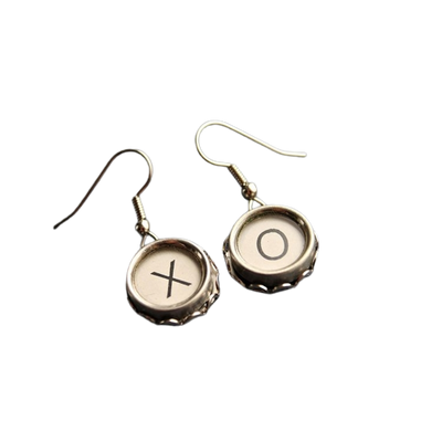 Typewriter Key Earrings
