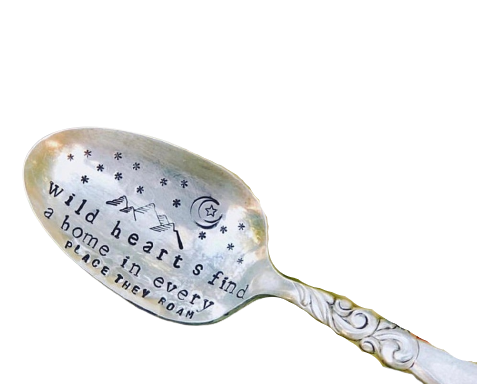 Vintage Stamped Spoon "Wild Hearts"