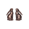 Bunny Bookends, bronze