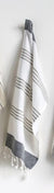 Cotton Striped Towel, blue/white striped