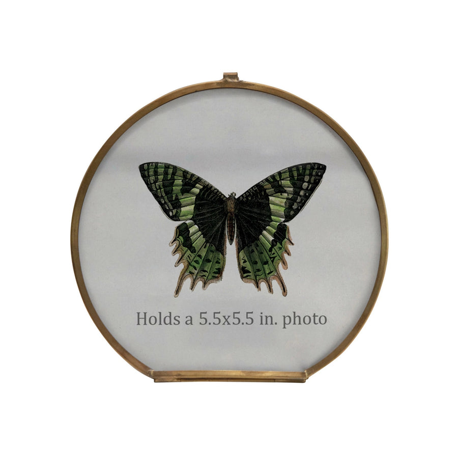 Round Brass Frame, standing