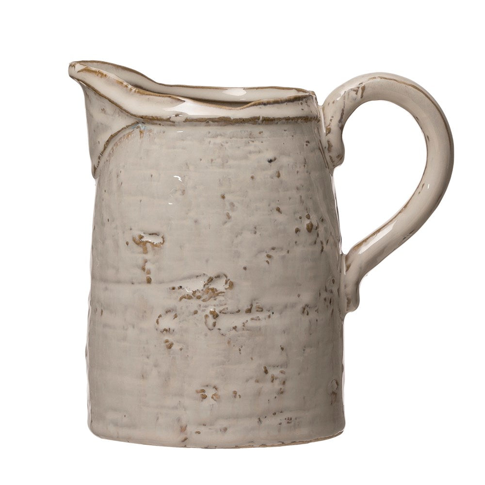 Stoneware Pitcher, white