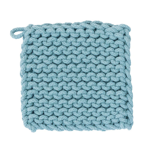Crocheted Pot Holder, blue