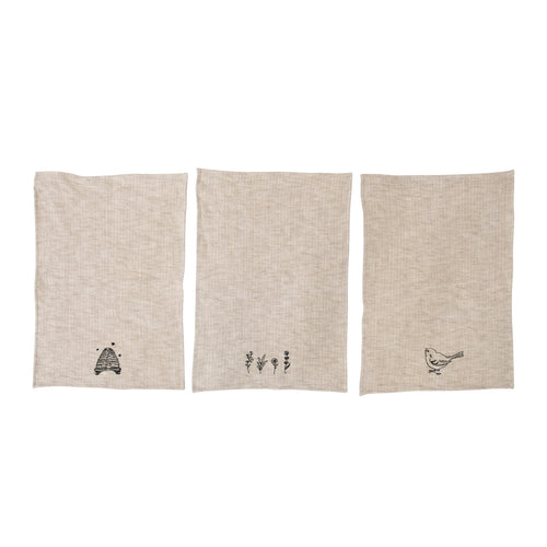 Cotton Embroidered Tea Towel