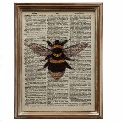 Framed Book Page Bee Print