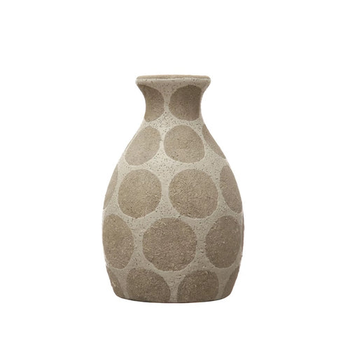 Terra Cotta Vase with Dotted Pattern
