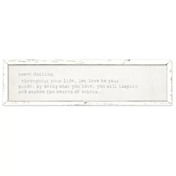 Canvas Sign "Sweet Darling", white