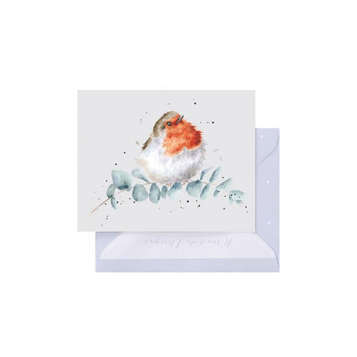 Gift Enclosure Card - Robin with Eucalyptus