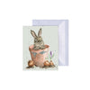 Gift Enclosure Card - Flower Pot Bunny