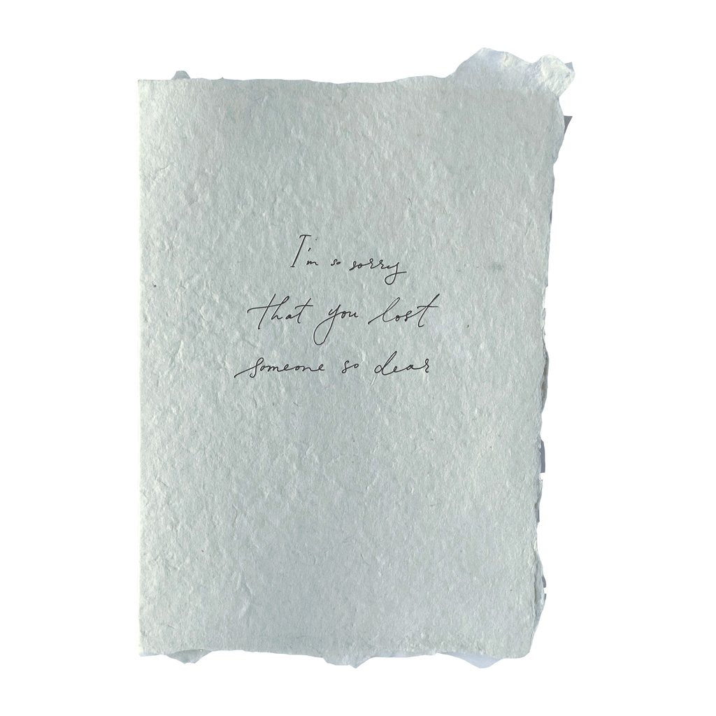 Handmade Paper Card - Lost Someone Dear