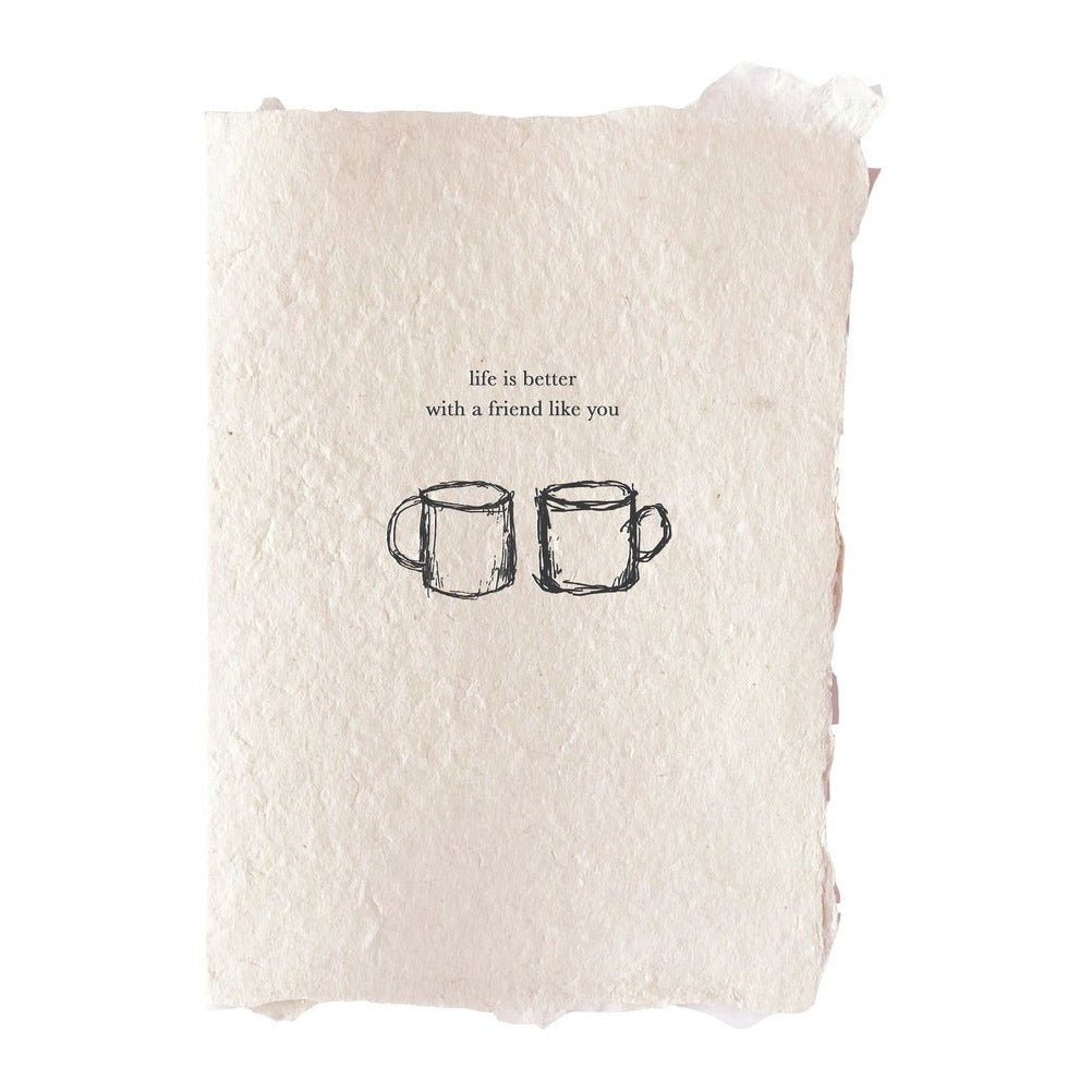 Handmade Paper Card - Life is Better