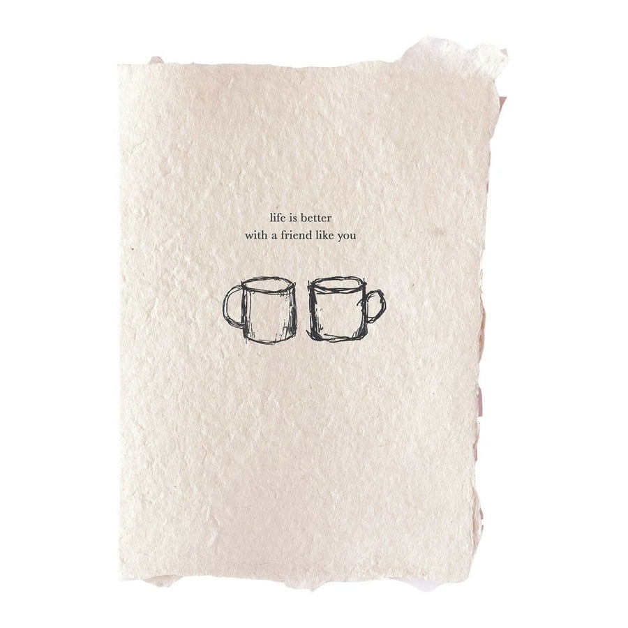 Handmade Paper Card - Life is Better