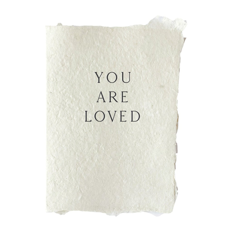 Handmade Paper Card - You Are Loved