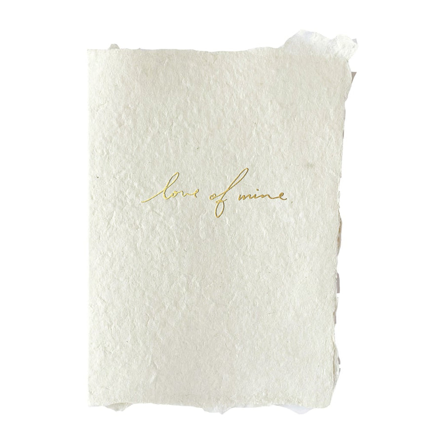 Handmade Paper Card - Love of Mine