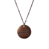 "Breathe" Hand Stamped Necklace, copper