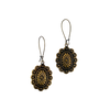 Antique Brass Oval Earrings
