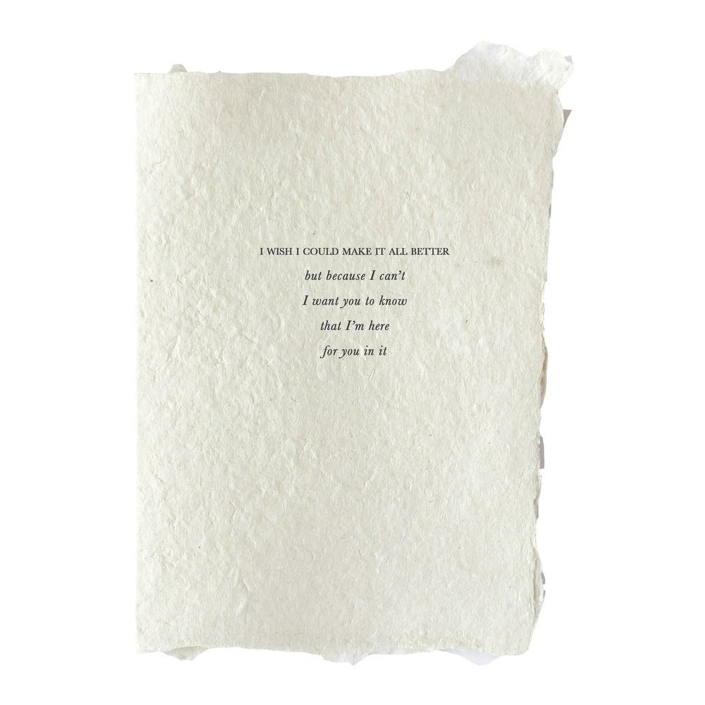 Handmade Paper Card - Make it Better