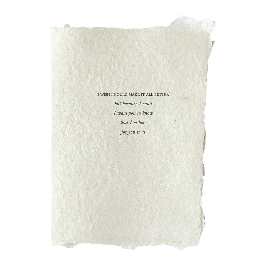 Handmade Paper Card - Make it Better