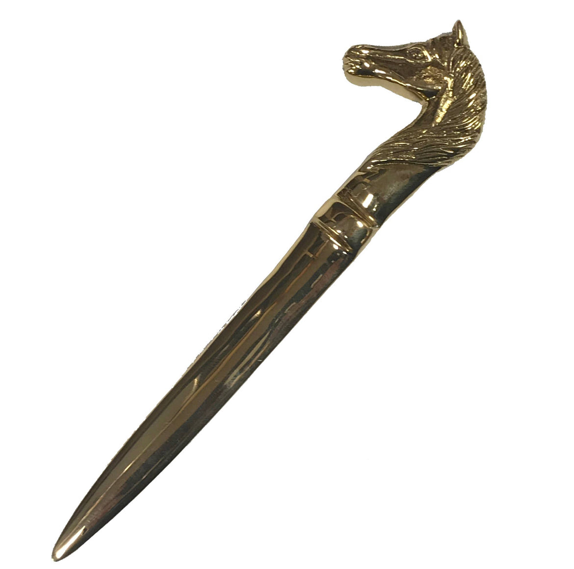 Horse Letter Opener, polished brass
