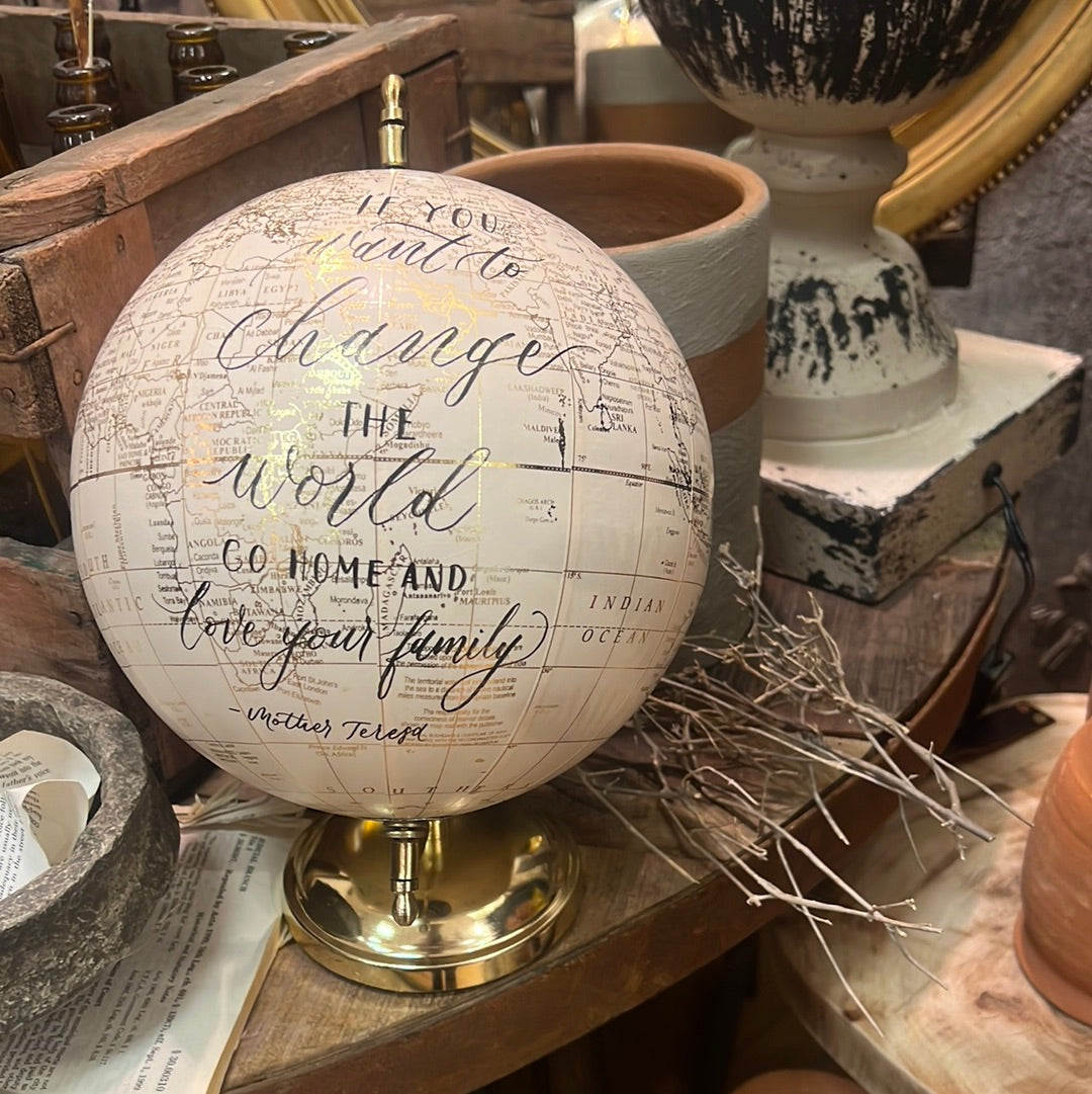 Globe - Medium  "Change the World"