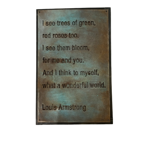 Metal Sign "Wonderful World" 16x24