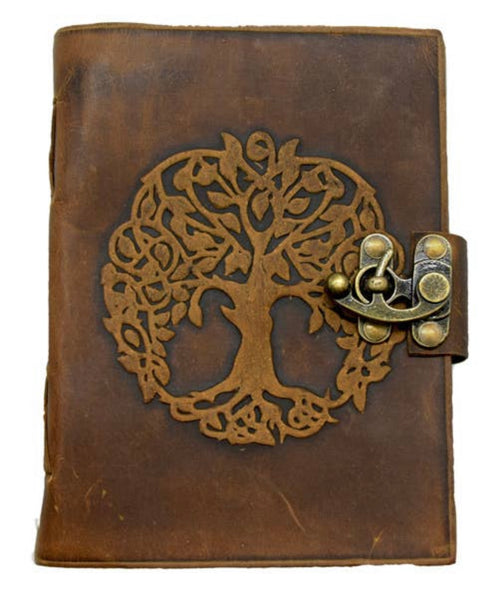 Leather Journal Tree of Life, with lock