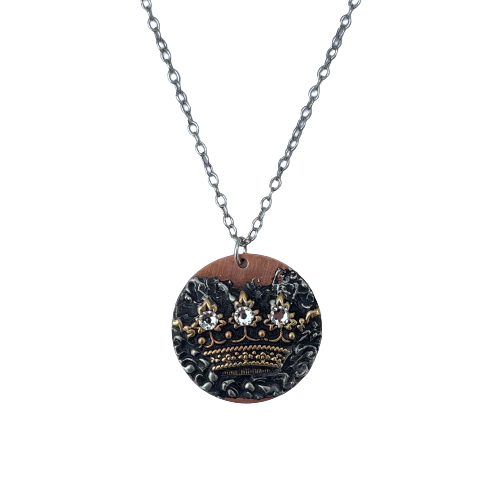 Soldered Crown Necklace, copper