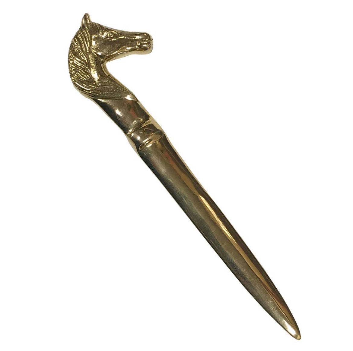 Horse Letter Opener, polished brass