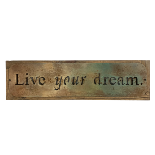 Metal Sign "Live Your Dream" - framed