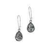 Crystal Drop Earrings, silver