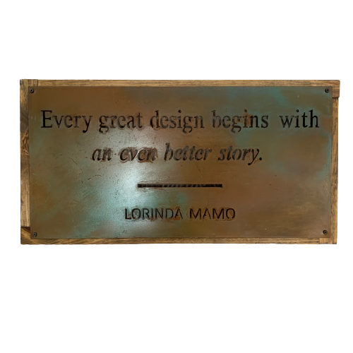 Metal Sign "Every Great Design" - framed
