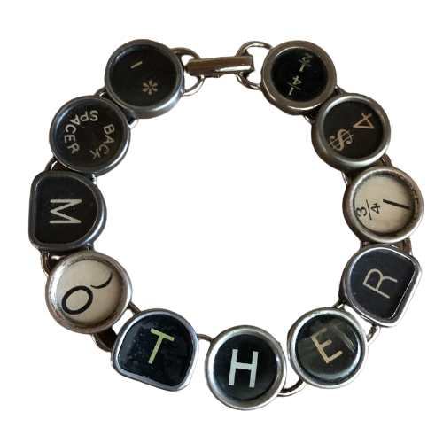 Typewriter Key Bracelet "Mother"