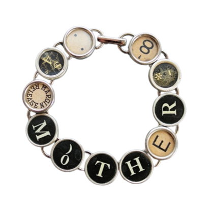 Custom Typewriter Key Bracelet