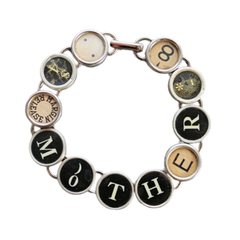 Custom Typewriter Key Bracelet