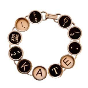 Custom Typewriter Key Bracelet