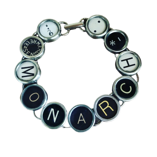 Custom Typewriter Key Bracelet